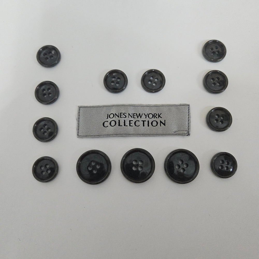 Jones‎ New York Gray Swirl Suit Blazer Button Replacement Set of 13 Marbled DIY